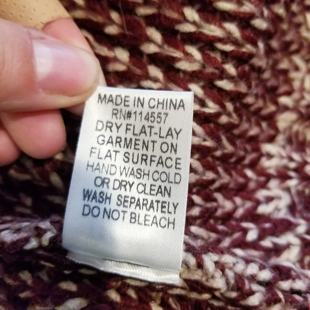 Nwt thml burgundy knit open front cardigan_8